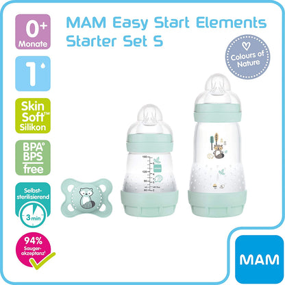 MAM Easy Start S - Kit de Mamadeiras Anti-Cólicas e Chupeta