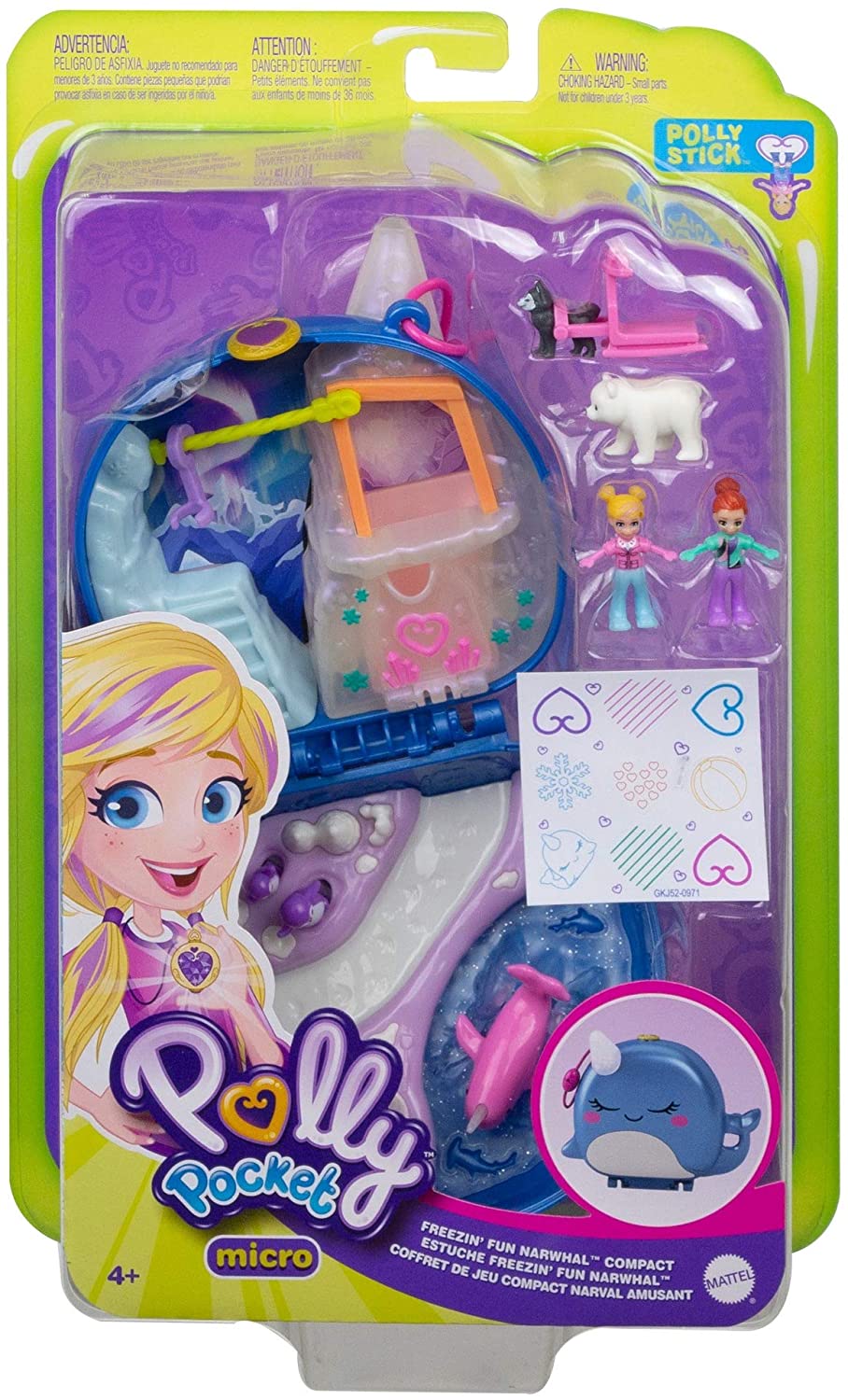 Polly Pocket Freezin' Fun Narwhal Compacto