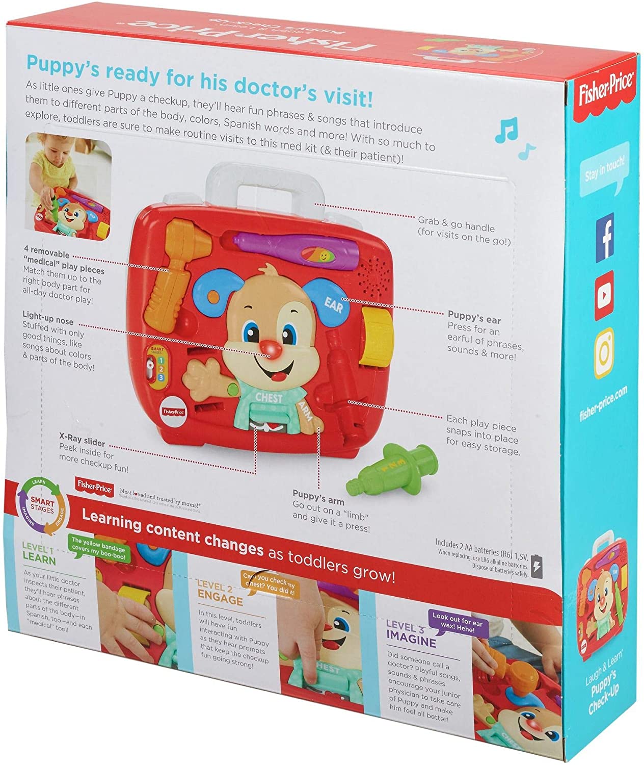 Fisher-Price ríe y aprende con el kit de chequeo para cachorros