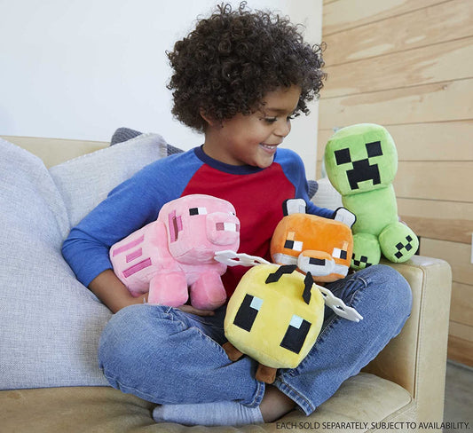 Minecraft pelúcia de 8 polegadas personagem Boneca de com de porco, presente macio e colecionável para fãs de 3 anos ou mais