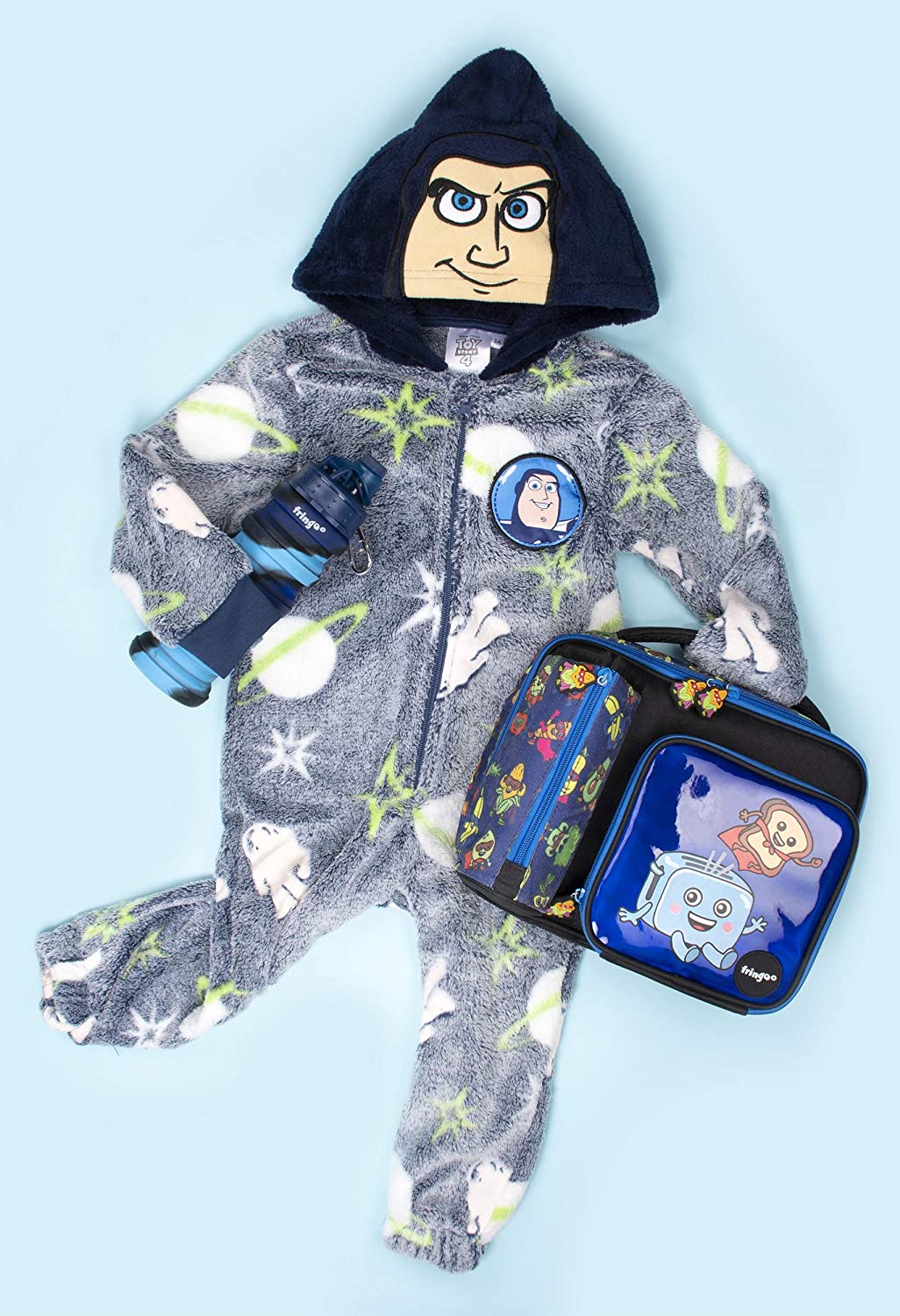 Fringoo - de grande capacidade crianças de almoço quadrado para Saco| Pequena bolsa legal lancheira para crianças | Perfeito como lancheira escolar para Meninos - da Comida Heróis