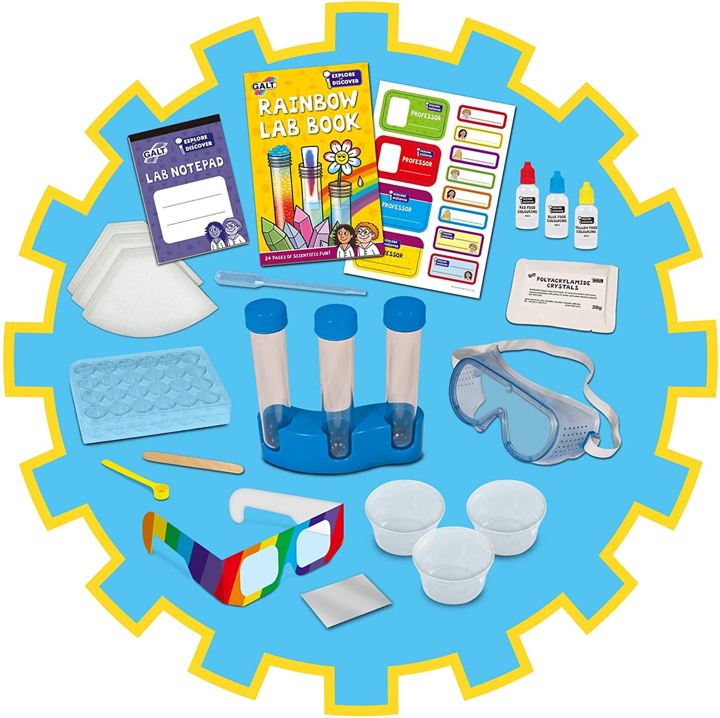 Galt Toys Rainbow Laboratory Science Kit para niños a partir de 5 años