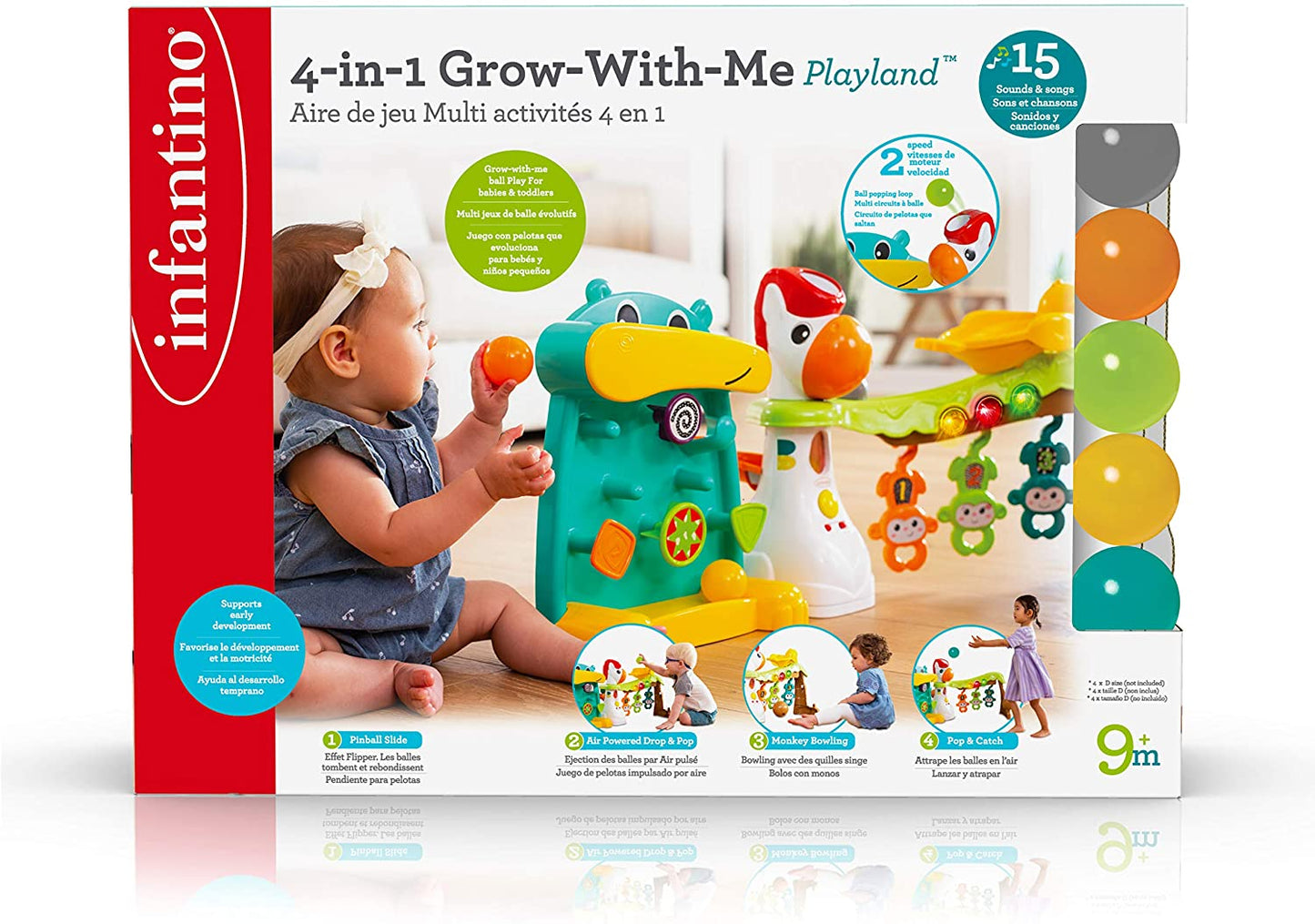Infantino 4 in 1 Grow - Centro de atividades Playland multicolorido