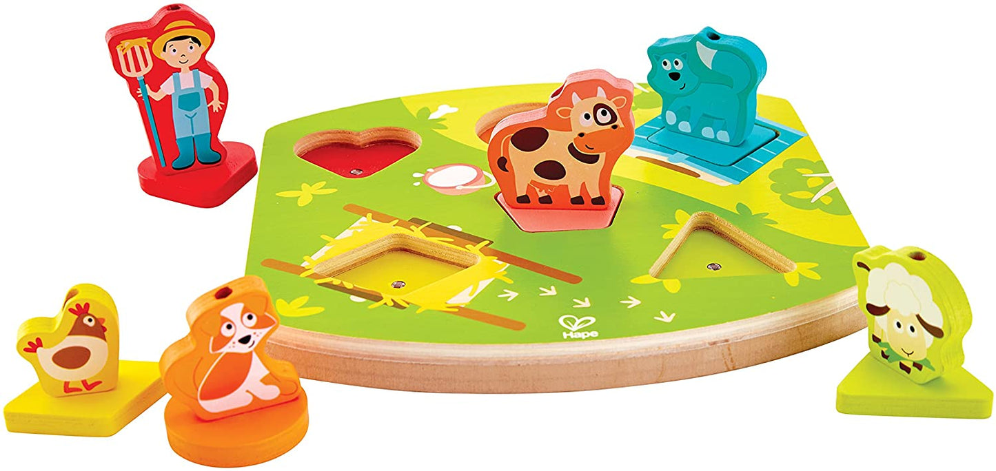 Hape E1614 Quebra-Cabeça de Madeira Brinquedo Educacional +12 meses