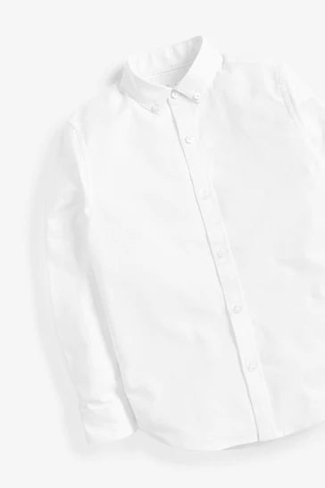 |Niño| Camisa Oxford Next - Blanco Liso (3-16 años)