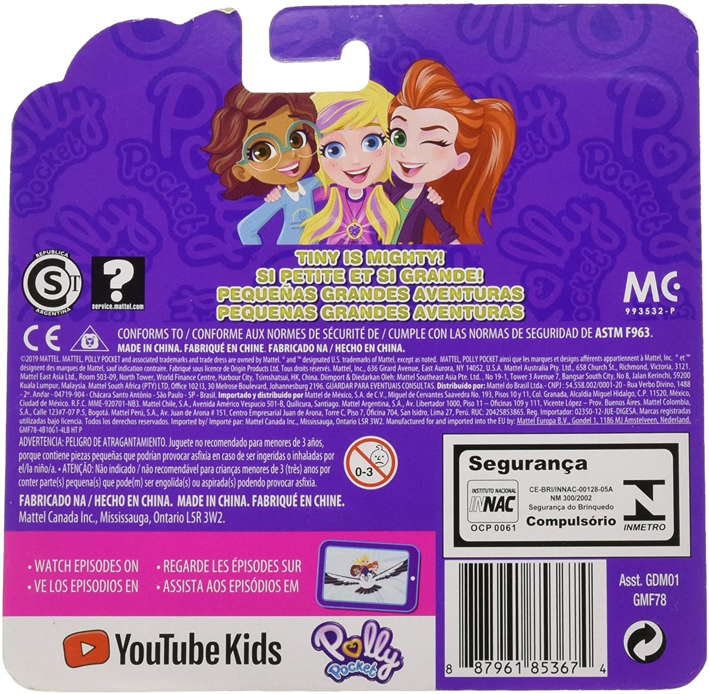 Polly Pocket Boneca Bloomin Bright Polly 7cm : Kit Acessórios