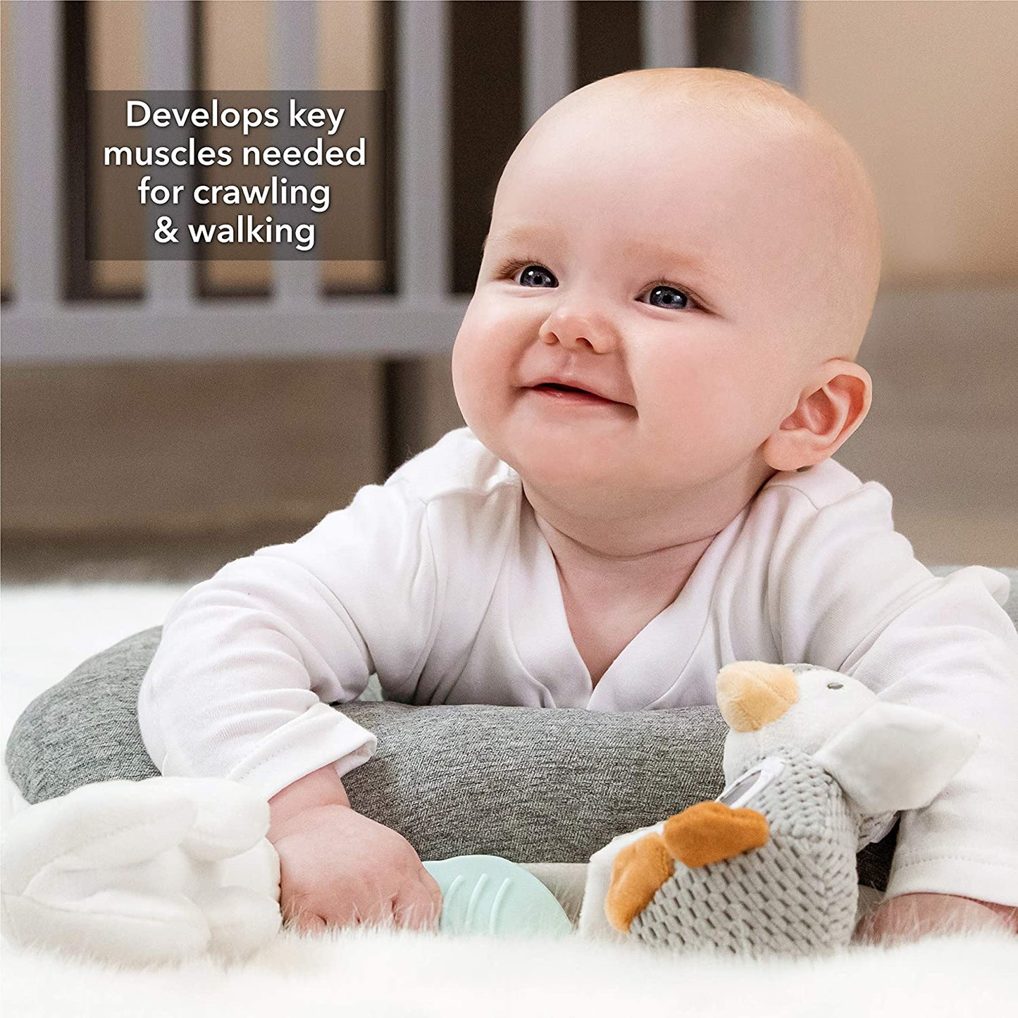 Nuby Almofada Penguin Tummy Time para bebês, acessórios de pelúcia