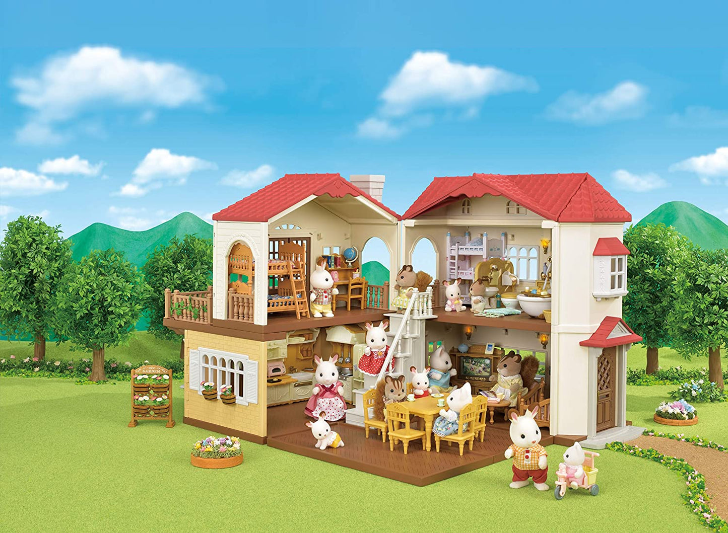 Sylvanian Families 5302 - Cabaña con Techo Rojo, Multicolor