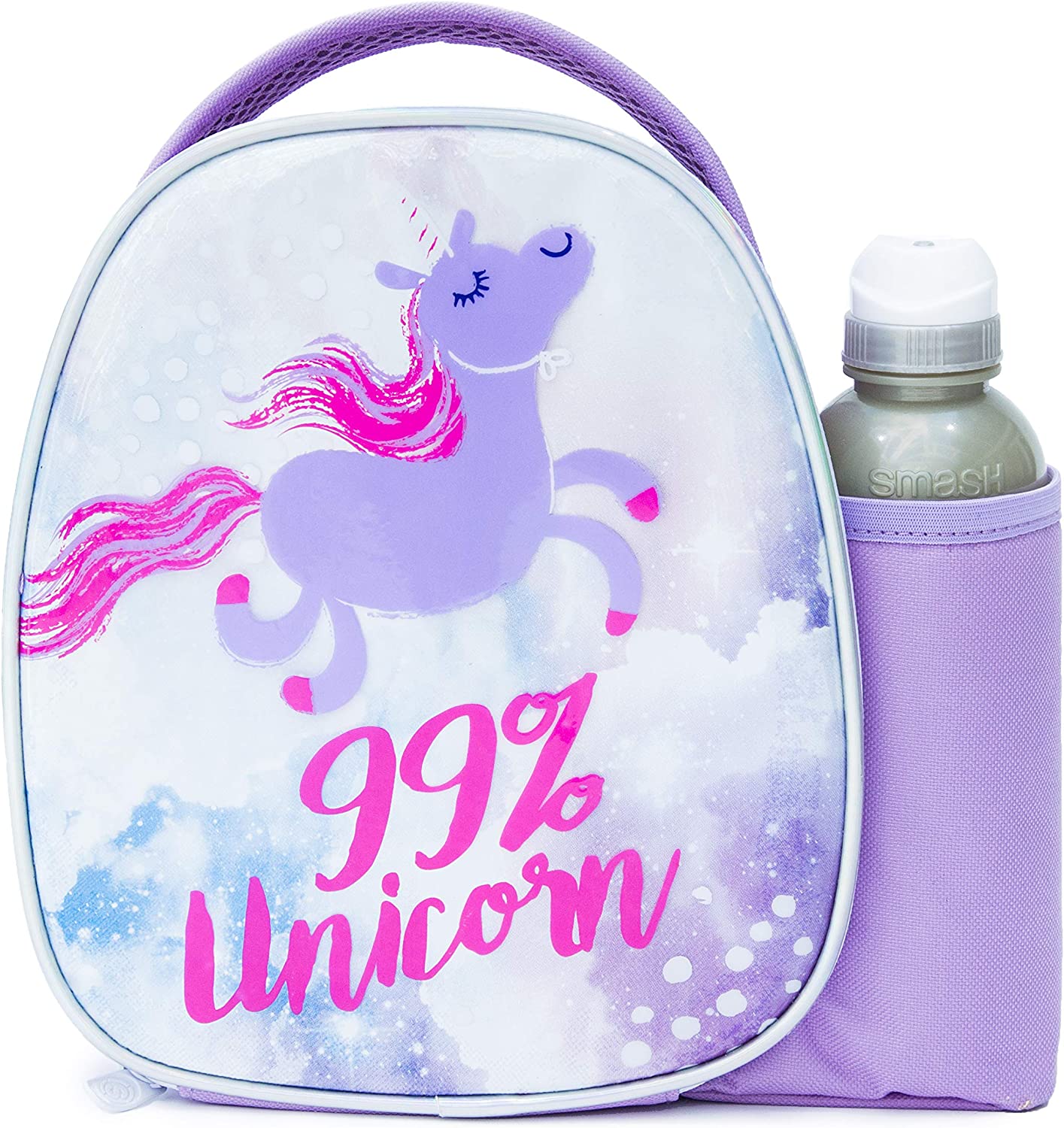 Smash 22827 Fiambrera y Botella, Poliéster, 500 mililitros, Multi