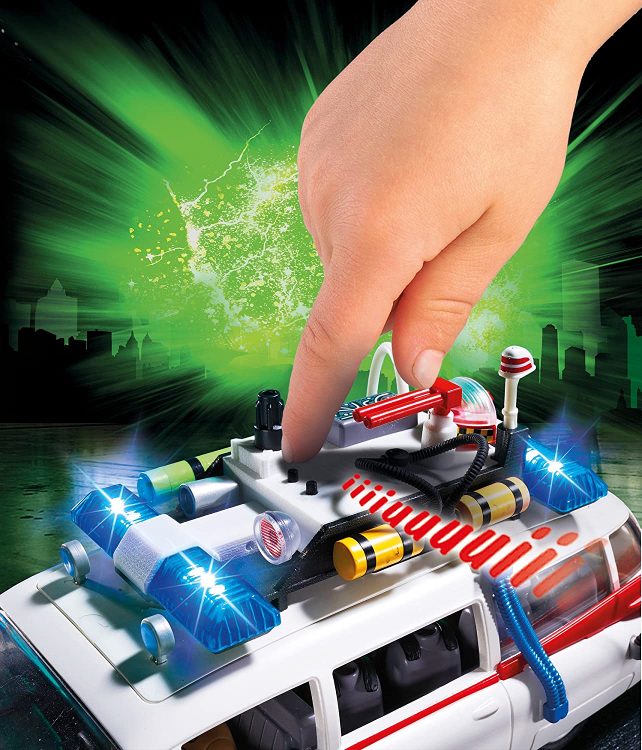 Playmobil 9220 Ghostbusters Ecto-1 com Efeitos de Luz e Som
