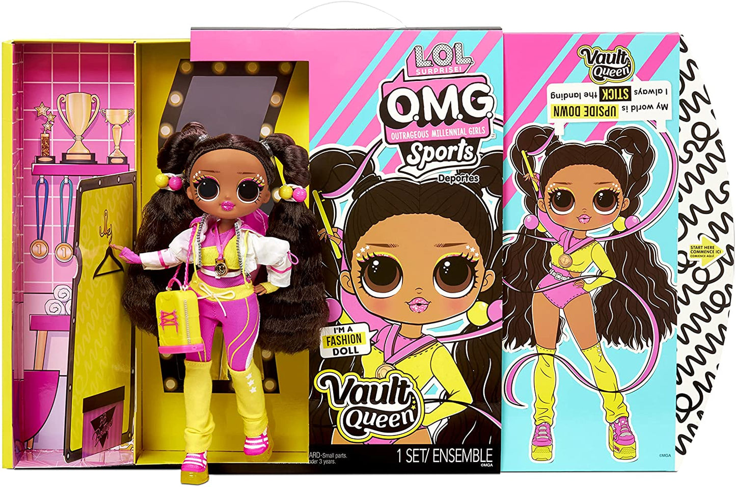 LOL Surprise OMG Sports VAULT QUEEN - Boneca de Moda de Ginástica Artística