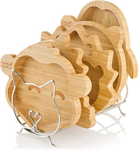 bamboo bamboo inoxidável de aço de armazenamento Rack (Kitten)