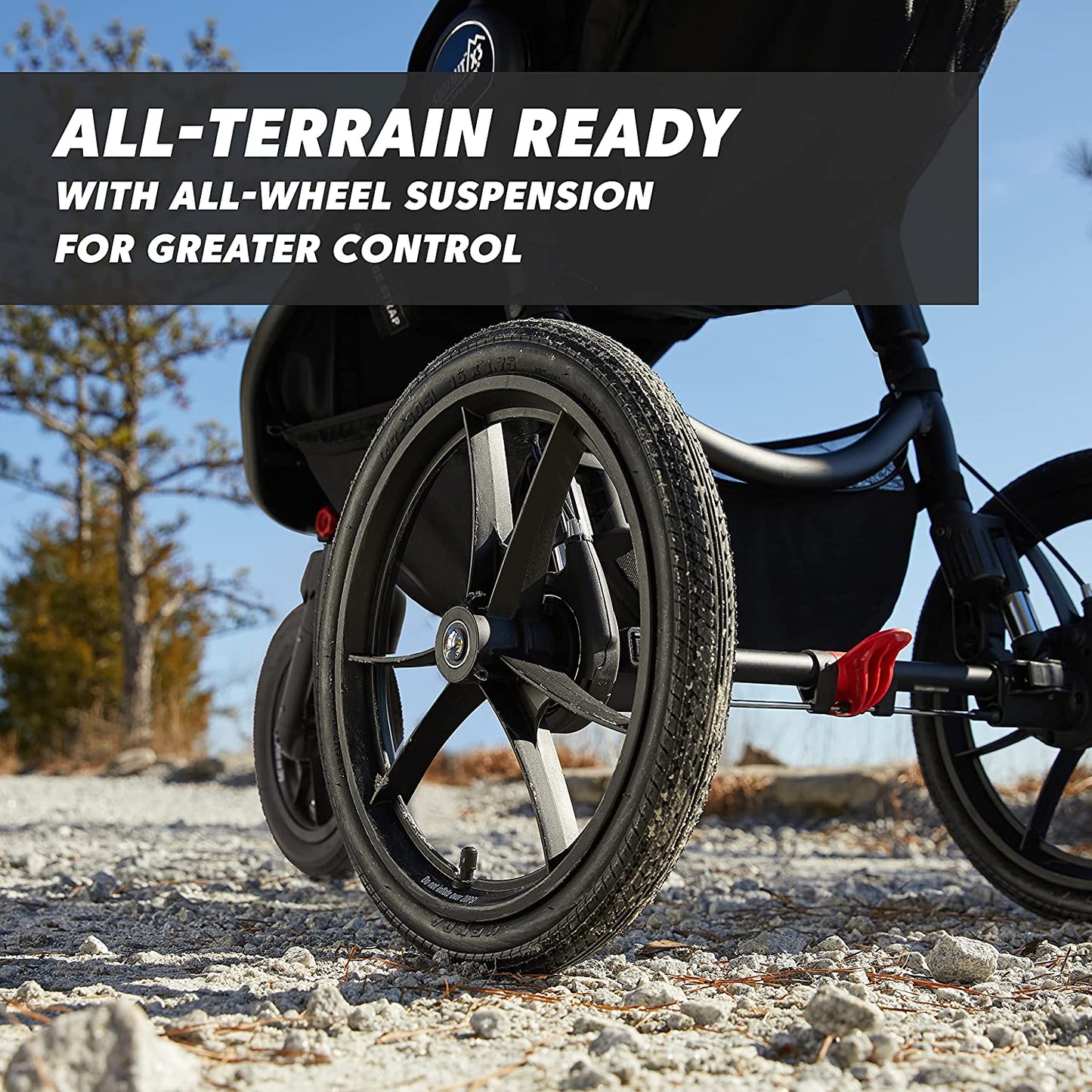 Baby Jogger - Carrinho de passeio dobrável de 3 rodas com freio de desaceleração