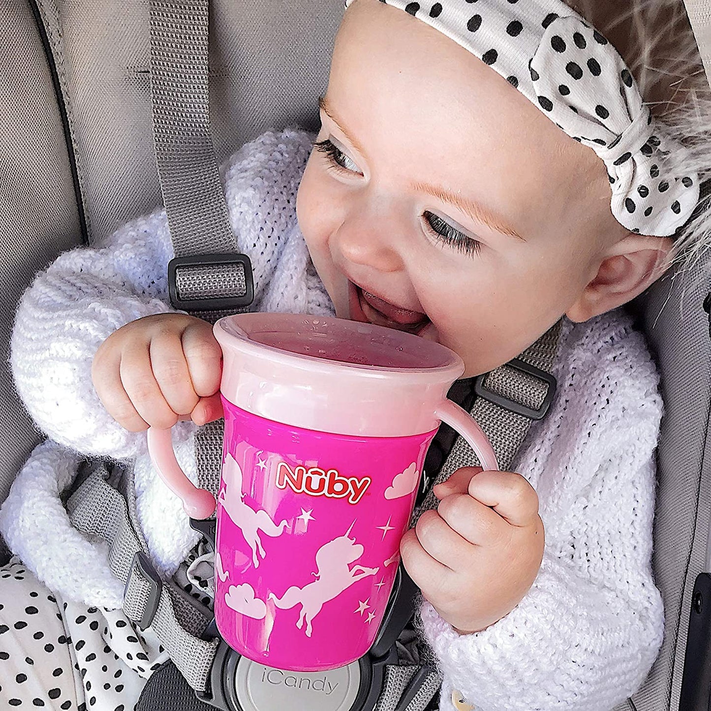 Nuby Sipeez 360° Wonder Mini Vasos, Colores Surtidos, Kit de 2 Unidades