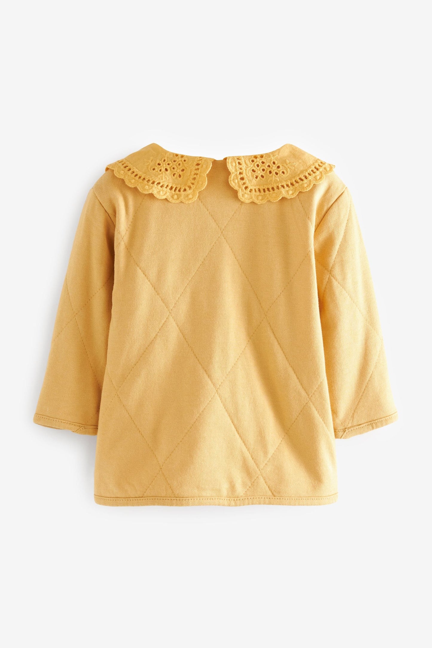 |BabyGirl| Jaqueta de Gola Acolchoada - Amarelo Ocre - (0meses-2anos)