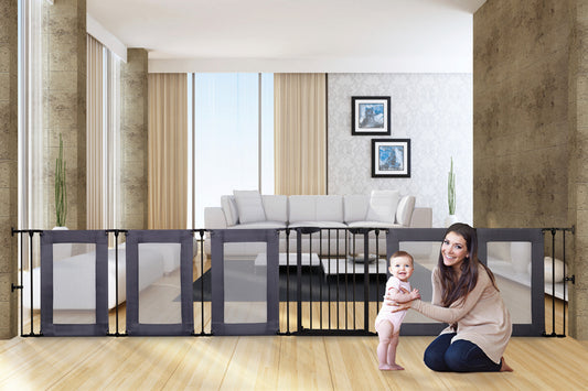 Dreambaby Brooklyn - Cercadinho 2 em 1 Cinza/Preto