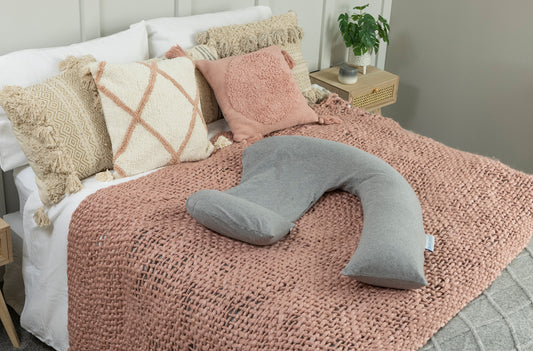 Dreamgenii - Almohada de embarazo gris jaspeado
