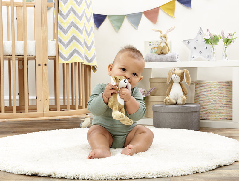 Adivinha o quanto eu te amo Lebre Pelúcia Feijão Chocalho