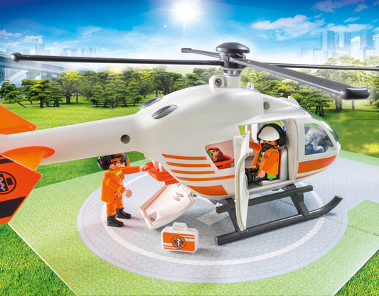 Playmobil 70048 City Life Helicóptero De Rescate