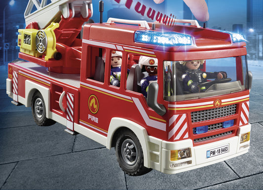 Playmobil - Camión de bomberos con escalera, luces y sonidos