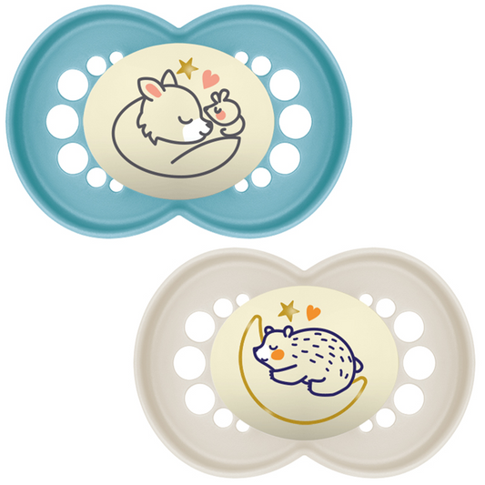 MAM Pure Night Soother 6m+ 2Pk