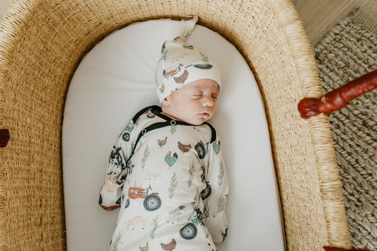 Copper Pearl Top Knot Chapéu Jo 0-4m