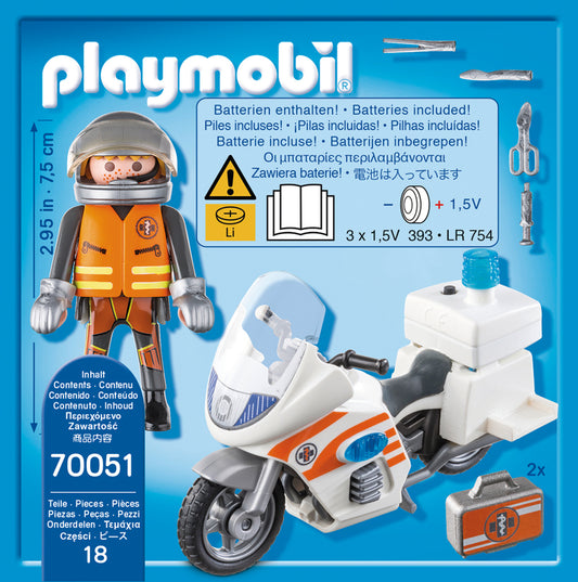 Playmobil City Life 70051 Moto de Emergencia
