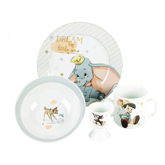 Disney Conjunto mágico tigela, prato, caneca e xícara de ovo Dumbo