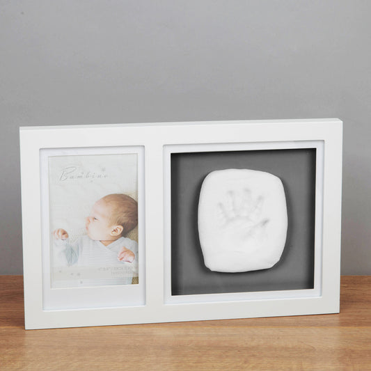 Bambino - Marco de fotos y estampado de arcilla - Blanco