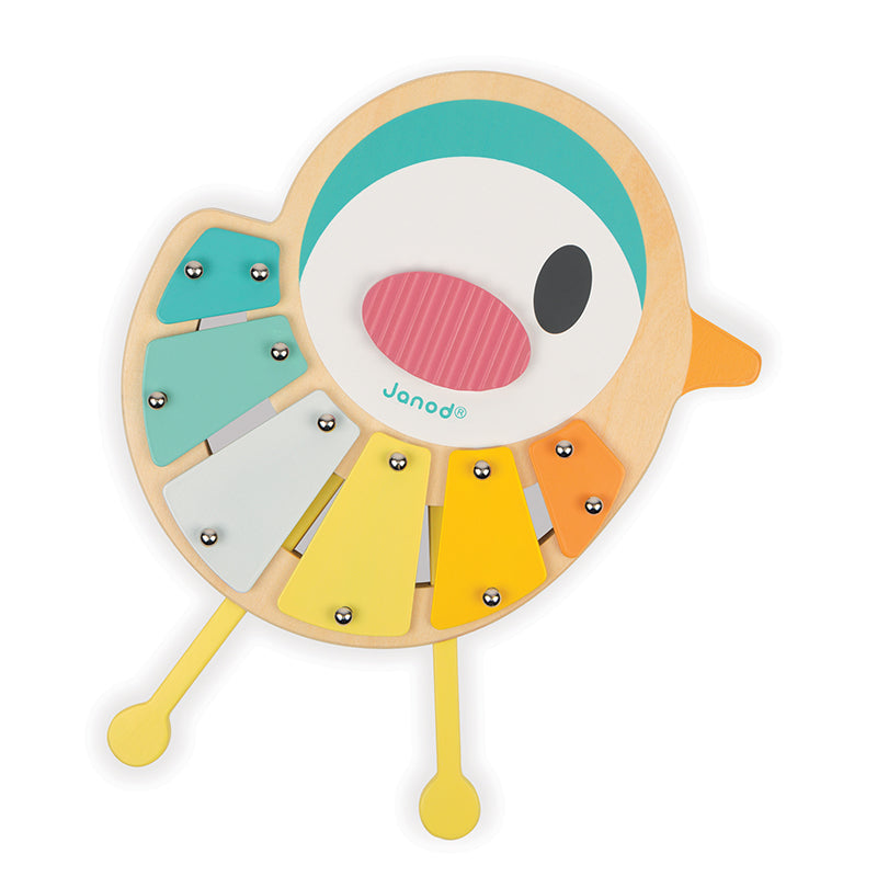 Janod Pure Xilofone Passarinho - Brinquedo em Madeira