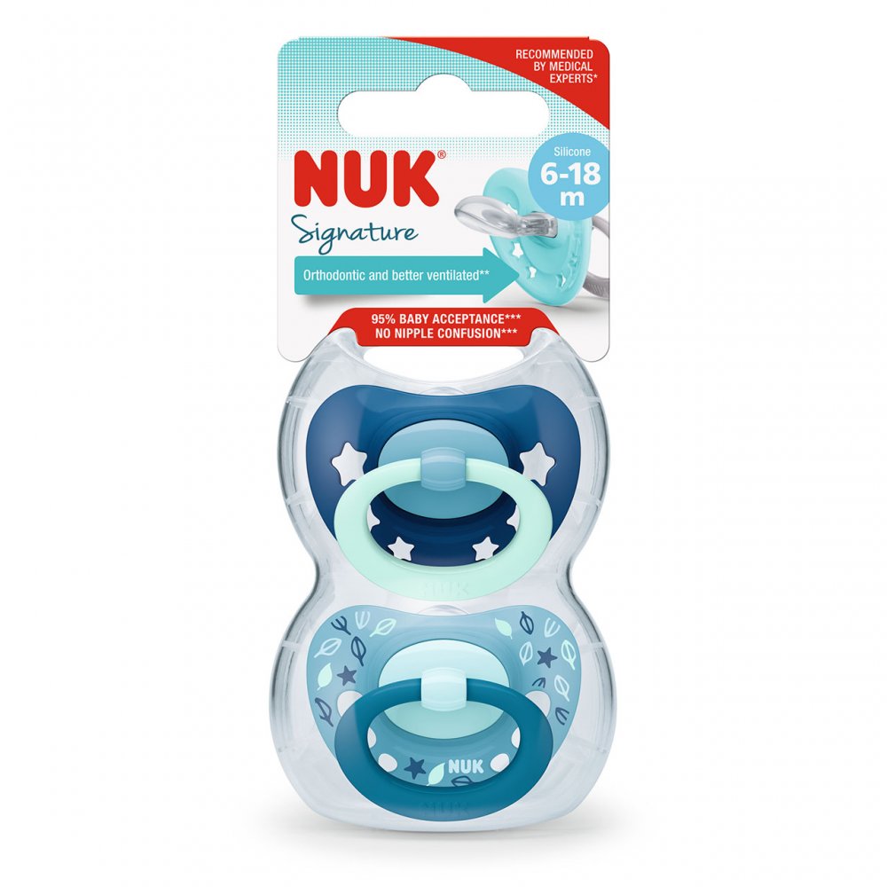 Chupete Nuk Signature Azul 2uds