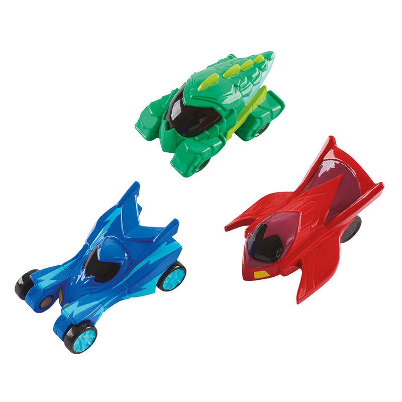 Flair - PJ Masks Nighttime Micros Veículos dos Heróis Kit com 3 Unidades