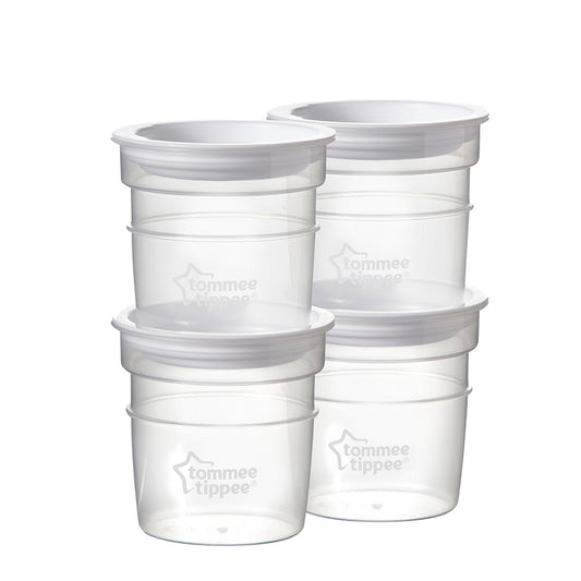 Tommee Tippee - Paquete de 4 recipientes para almacenar leche materna