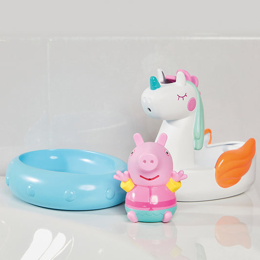 Tomy - Peppa Pig & Unicorn Barquinho Flutuante Brinquedo de Banho
