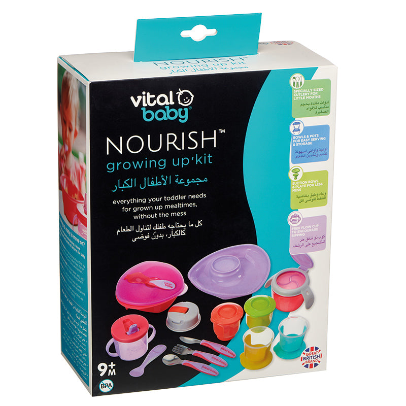Vital Baby NOURISH Alimentação Infantil - Kit com 13 itens