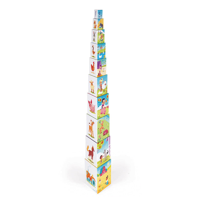 Janod - Pirâmide de empilhamento de triângulos da fazenda