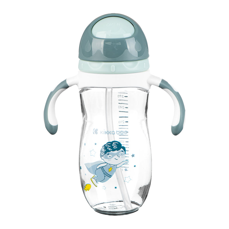 Vaso para sorber Kikka Boo Tritan con pajita Superboy 300ml
