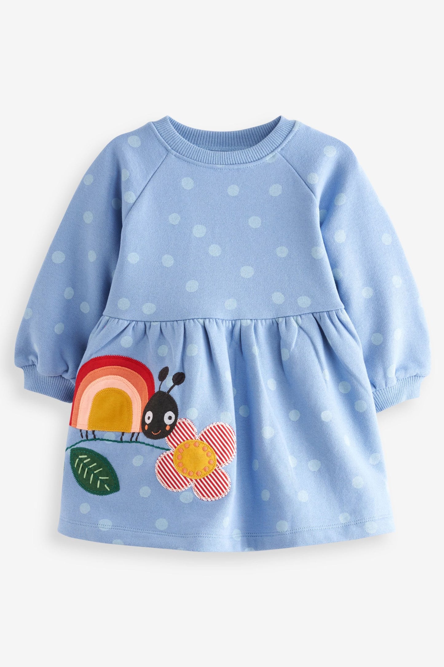|Niña| Vestido sudadera Ladybug - Azul - (3 meses-7 años)