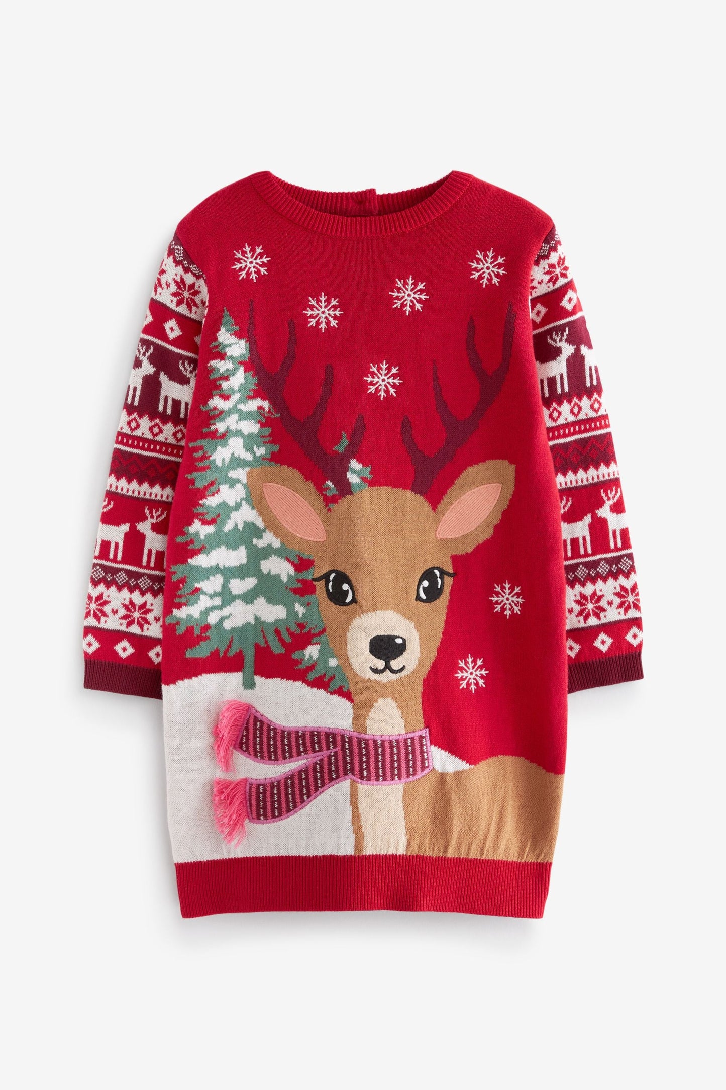 |BabyGirl| Vestido de Natal - Vermelho (3meses-7anos)