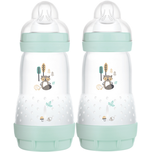 MAM Easy Start anti-cólicas Mamadeira azul 260ml 2 unidades, desenhos podem variar