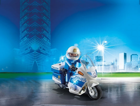 Playmobil - Moto de policía con luz LED