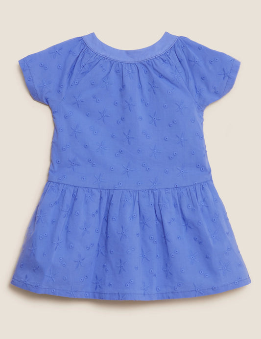 Meu Primeiro Guarda-Roupas - Vestido bordado azul
