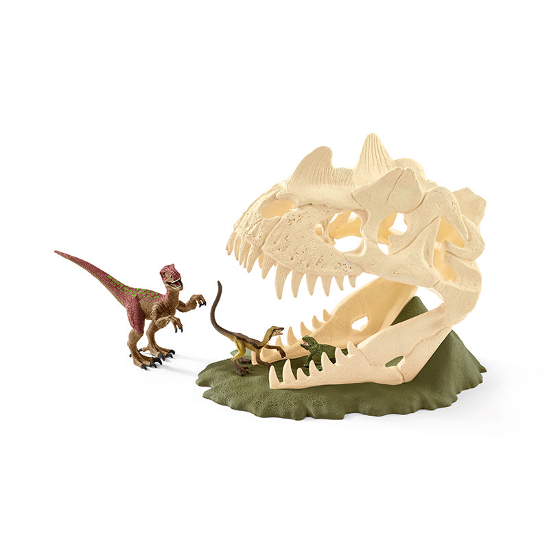 Schleich - Grande armadilha para crânio com Velociraptor