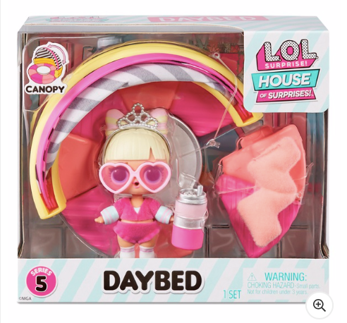 L.O.L. Surprise! Conjunto de móveis com boneca - cama de dia e suíte princesa