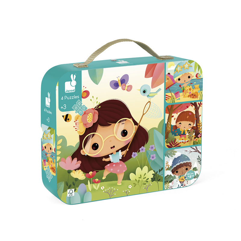 Janod - 4 quebra-cabeças de dificuldade progressiva 4 temporadas