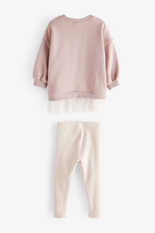 |Niña| Conjunto de leggings y jersey de hada rosa (3 meses-7 años)