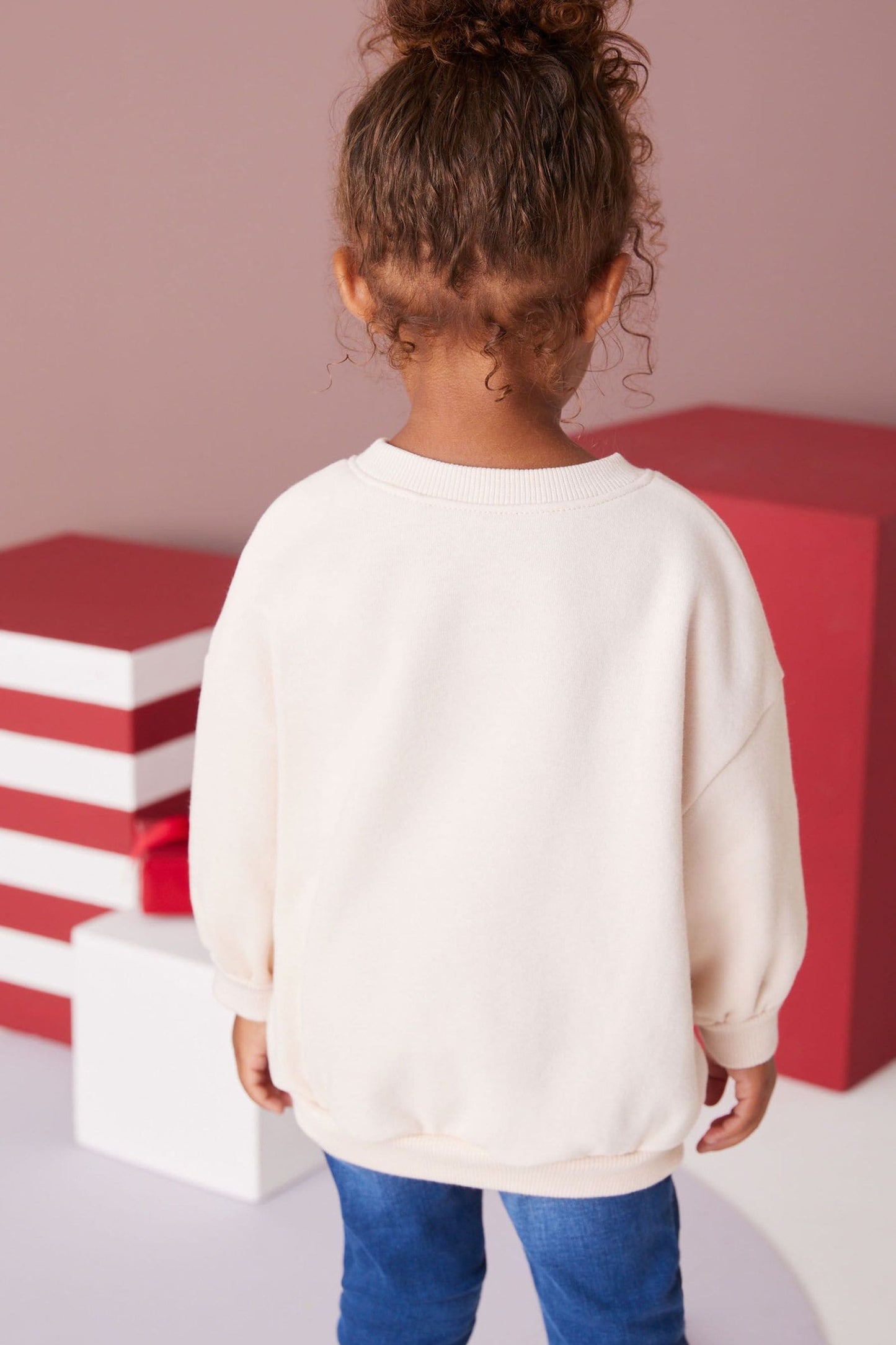 |BabyGirl| Suéter Papai Noel - Bege (3meses-7anos)