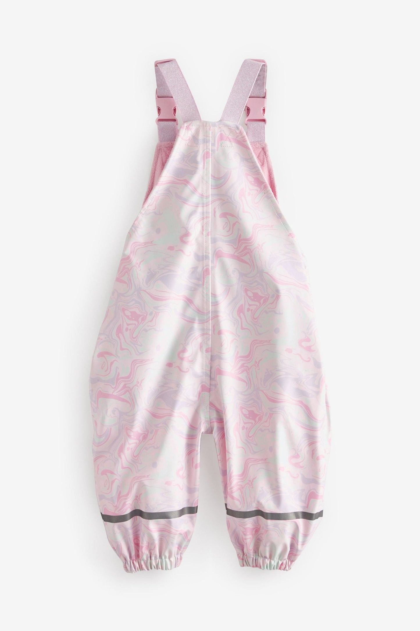 |BabyGirl| Macacão Impermeável com Estampa de Mármore - Rosa (3meses-7anos)