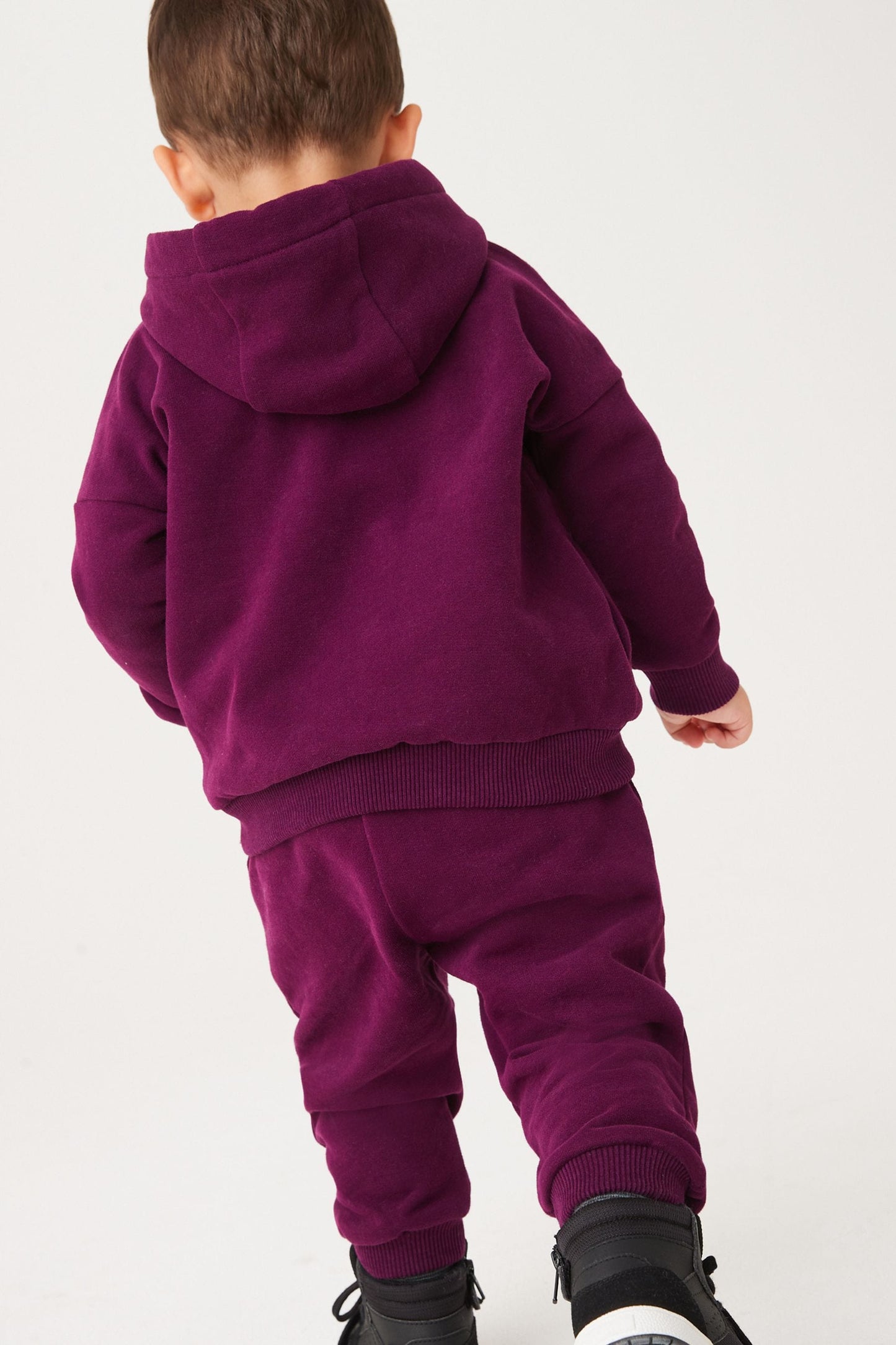 |BabyBoy| Conjunto de Moletom e Calça Urso Roxo (3meses-7anos)