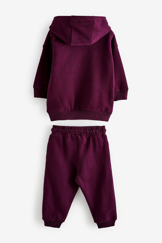 |BabyBoy| Conjunto de Moletom e Calça Urso Roxo (3meses-7anos)